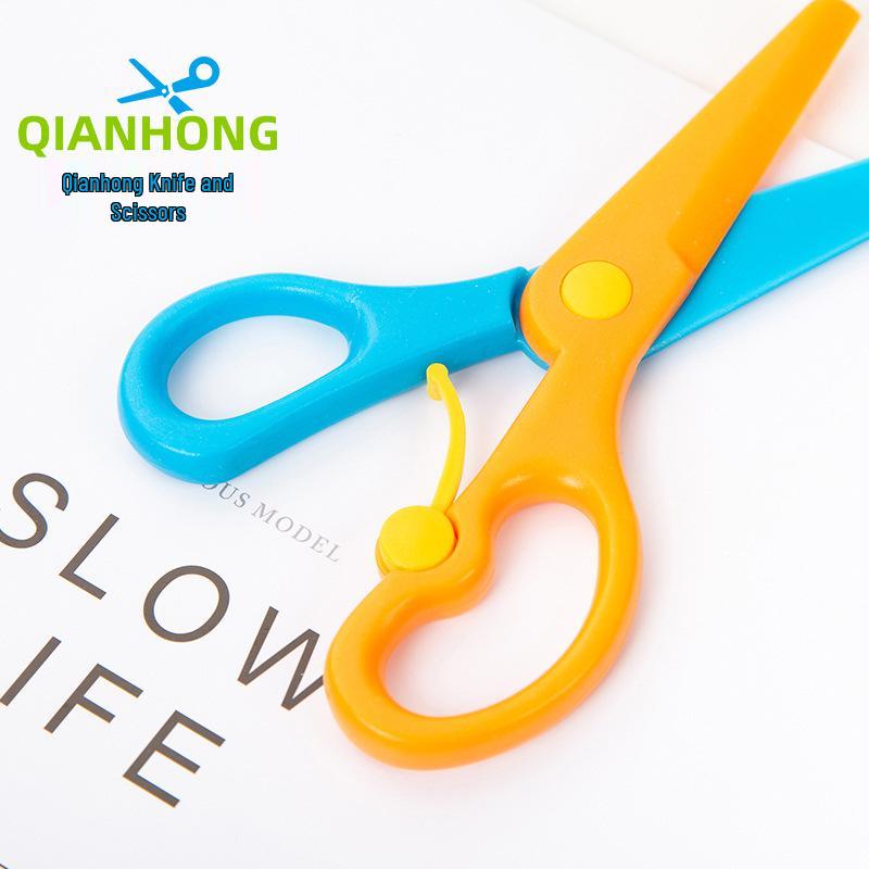 Children's Safety Scissors: All-Plastic, Anti-Pinch, Straight Edge for Kindergarten and Students
