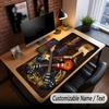 Music Guitar Theme Custom Mouse Pad Personalized With Name Text Customized Desk Mat For Office Home Decor