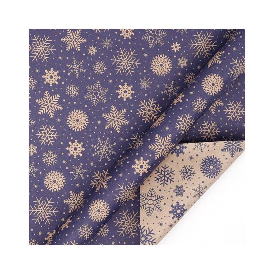 Christmas Wrapping Paper Vintage Thick Brown Holiday Gift Wrap with Christmas Tree Truck Snowflake