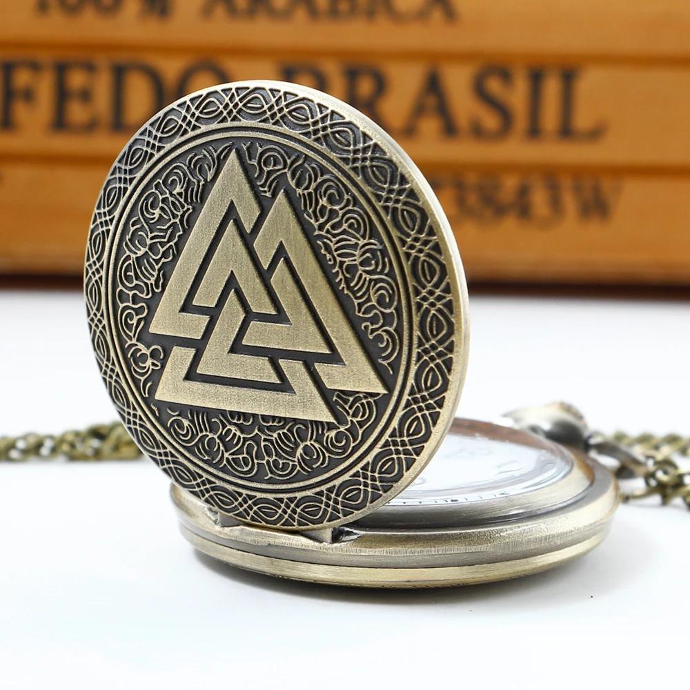 Classic Triangular Quartz Pocket Watch Pendant Clock Chain Exquisite Charm Gifts Ideal for Men Women Collectors Relógio De Bolso