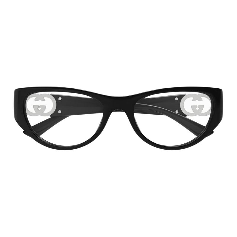 Gucci Full frame design acetate cat eye optical frame women's black Black 54 glasses case (random size and color) + glasses cloth
