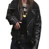 Large Lapel Fur Integrated Short Buckle Jacket Women's New Winter Thickened Loose Locomotive Clothing