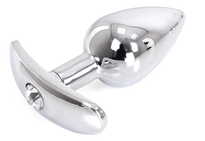 Plug Bijou anal avec base arrondie Curve 6 x 2.8 cm - Bijou transparent - Kiotos - Bijoux Anal