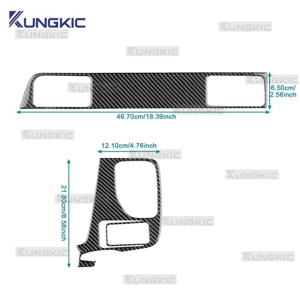 Für Mitsubishi Outlander 2013-2019 2020 2021 Echter Weicher Kohlefaser-Aufkleber Beifahrer-Luftauslassblenden-Verkleidung für LHD RHD