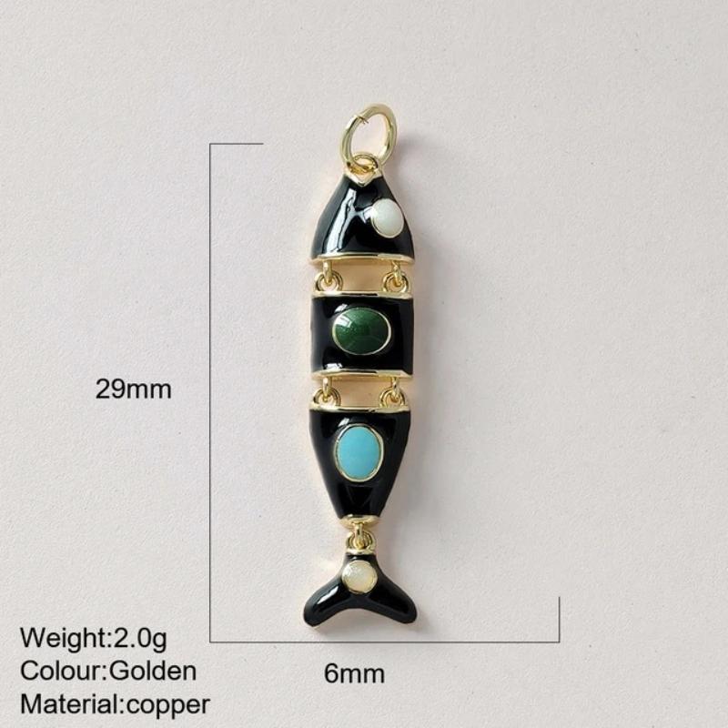 Eco-friendly Colored Enamel Fish DIY Charms Jewelry Making Accessories for Earrings Bracelet Necklace Craft