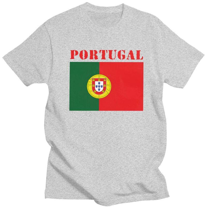 Custom Portugal Flag T Shirts Men Pure Cotton Tee Tops Tshirts Casual Tshirt