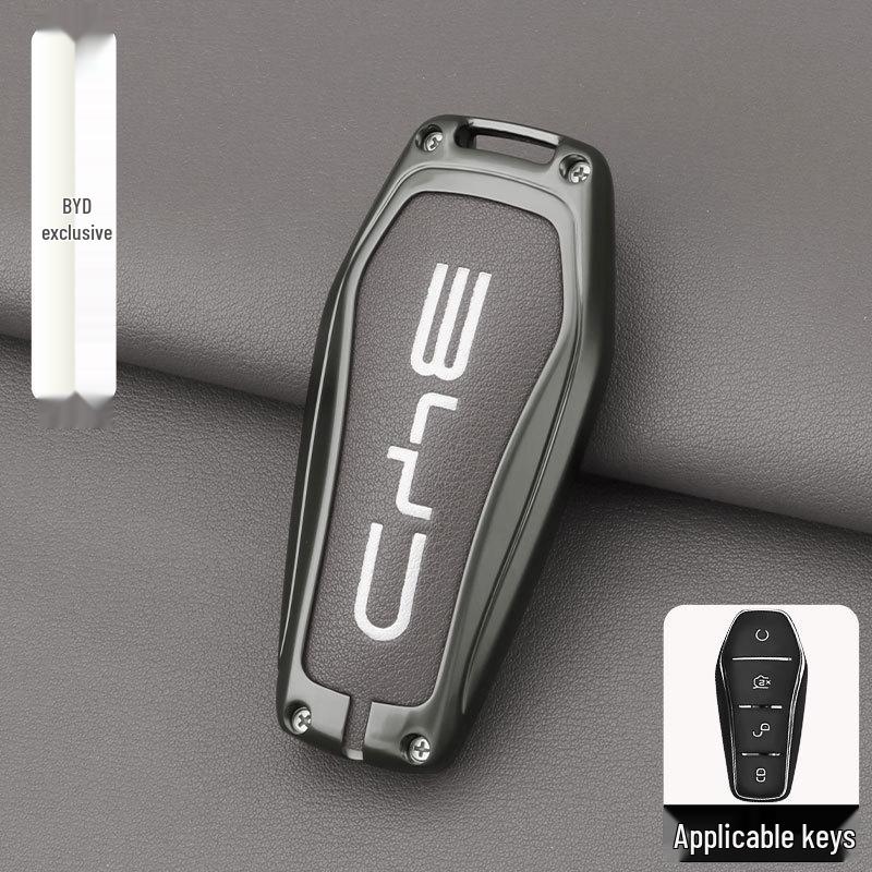 BYD Key Case for Models: Qin, Han Plus DMI, Song Pro, Tang, Yuan, Destroyer 05, Seagull, Dolphin, and Lion – Shell Buckle Design