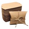 50 uds Caja Almohada de Papel Kraft Negra Blanca Para Joyería Dulces Regalo Recuerdos de Boda Pequeña Empresa Suministros de Embalaje Material bolsos
