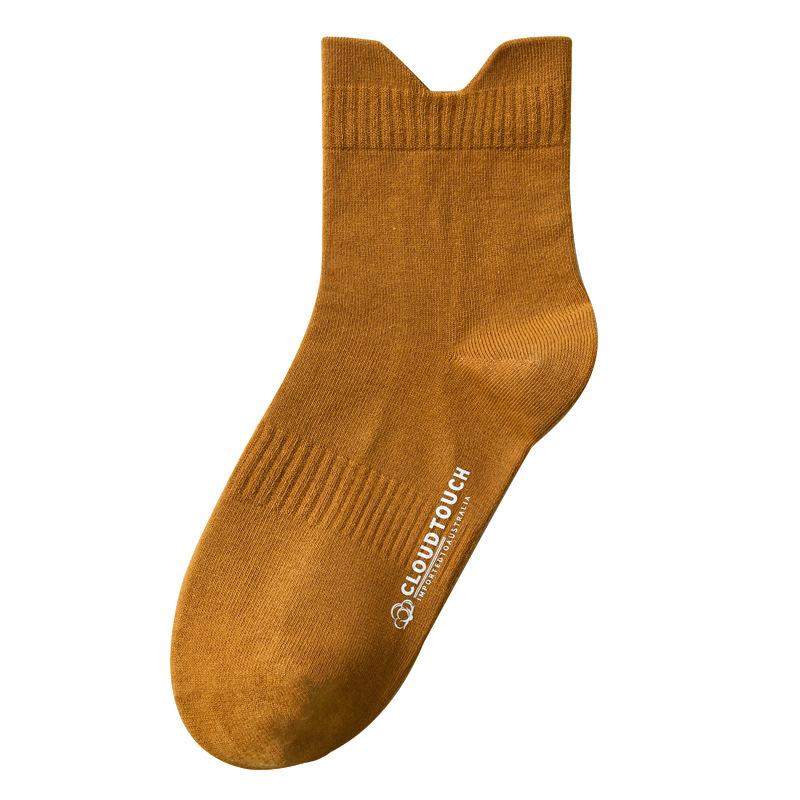 Pure Cotton Long Socks, Anti-odor White Women's Socks for Spring and Autumn, All-cotton Mid-length Socks for Autumn and Winter