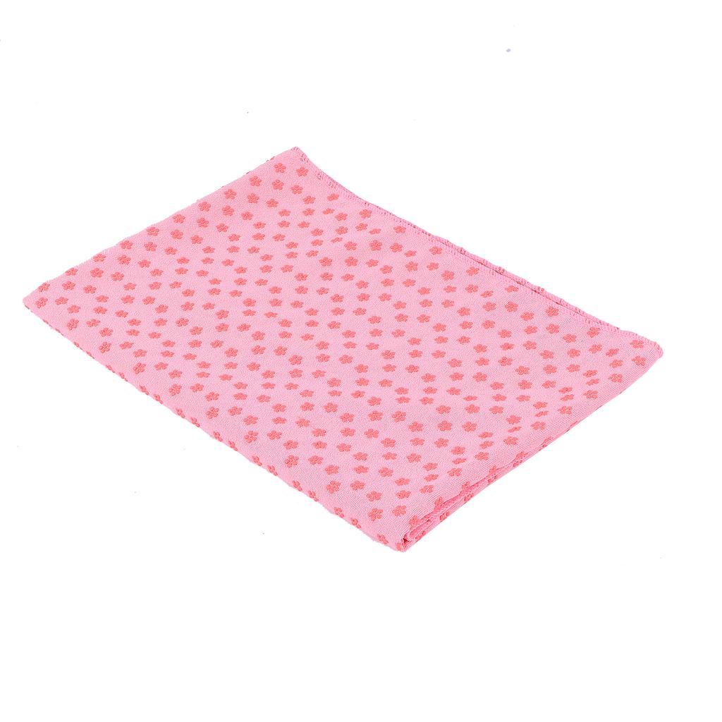 185cmx63cm NonSlip   Mat Towel   Sweat Absorbent Exercise Gym Mat Towel(Pink )