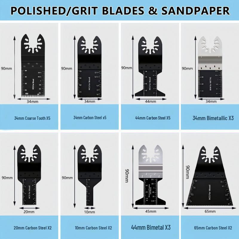 96-Piece Universal Oscillating Tool Blade & Grinding Set