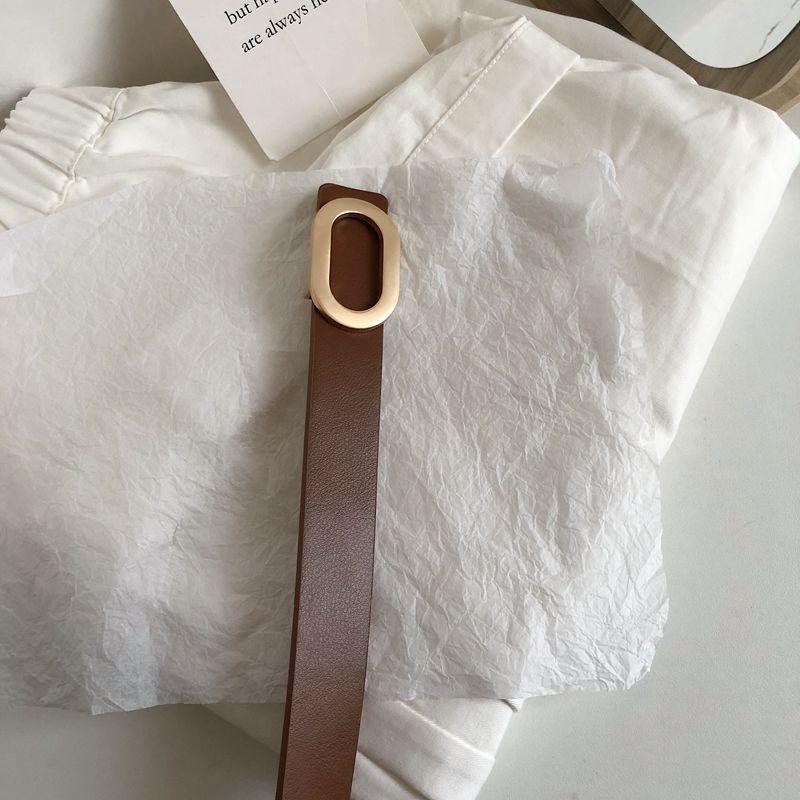Timeless Black Pu Womens Belt With Smooth Buckle For Effortless Appeal Fashion