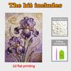Pearl Purple Flower DIY Diamond Art Kits 15.7x19.6inch Gem Art Diamond Painting Kits Without Frame for Adults Gift Idea Home Wall Decor