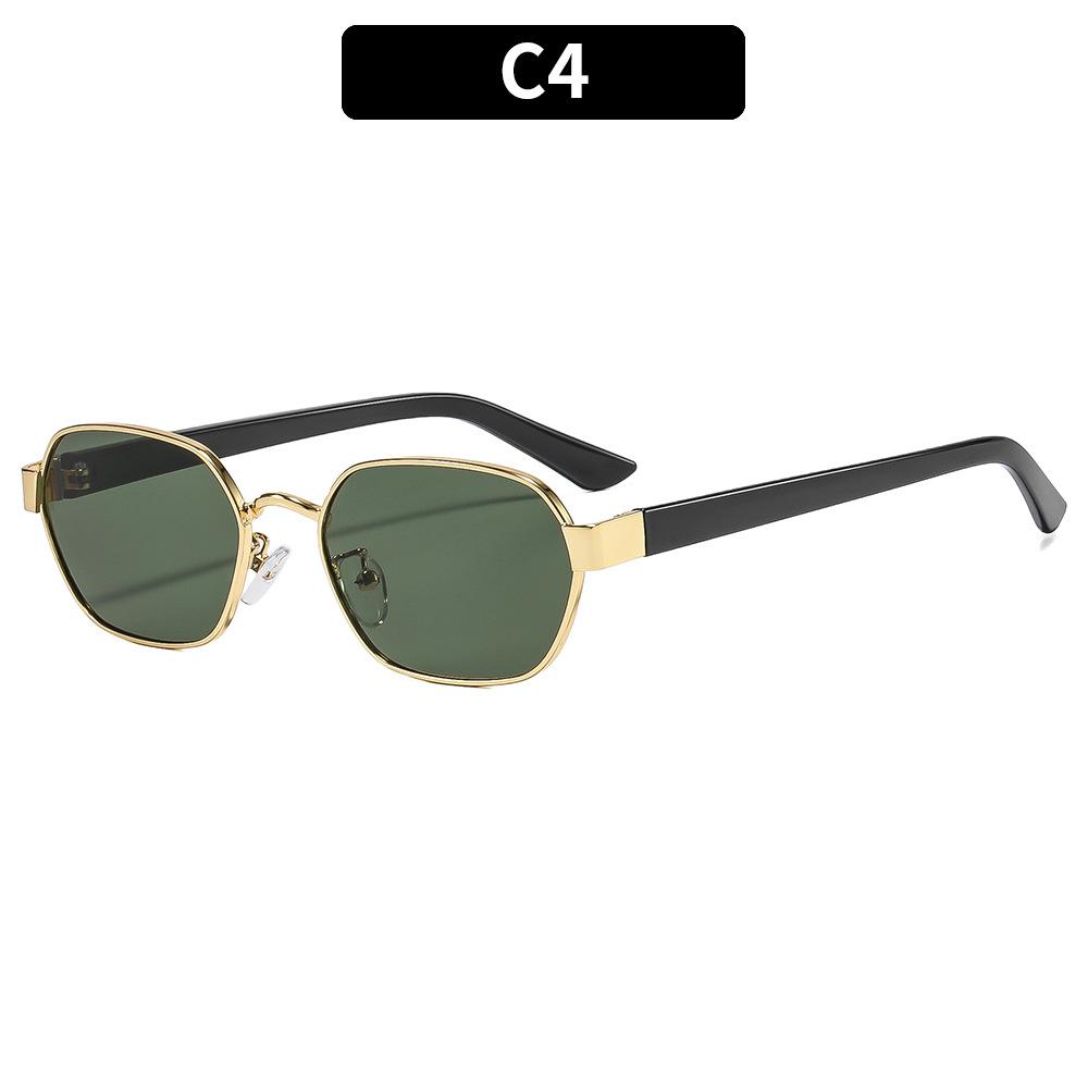 European and American personality box trend retro metal sunglasses vacation outdoor UV protection fashion sunglasses