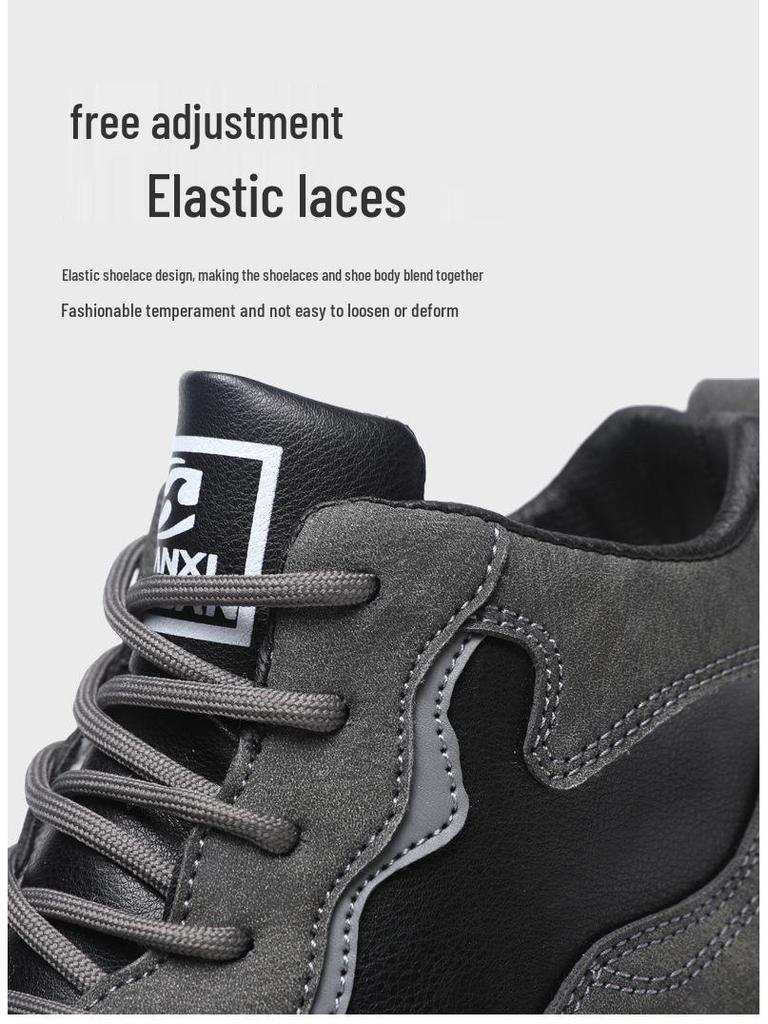 Men's Winter Fur-Lined High-Top Cotton Shoes: Thick Sole, Warm Velvet, Non-Slip Casual Sports Footwear.