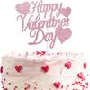 30/10Pcs Happy Valentines Day Cupcake Toppers Festival Cake Flag Valentine's Day Party Cake Decorations for Weddings Engagements