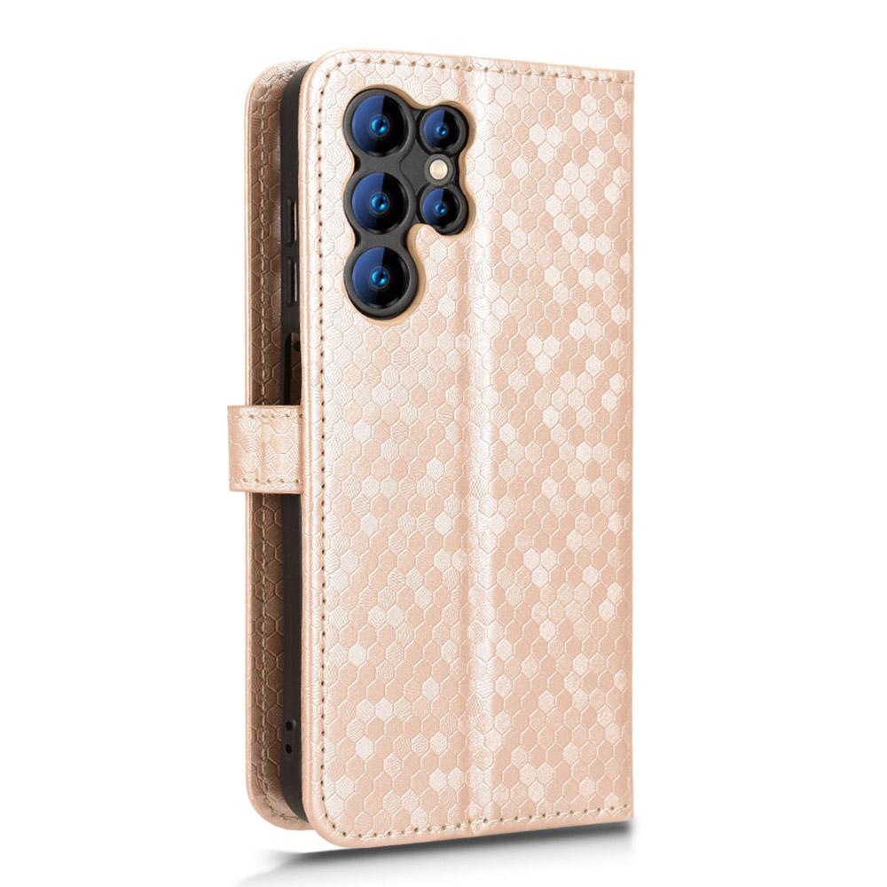 For Oukitel C1 Pro/C1 Wallet Case Dot Pattern Imprint PU Leather Phone Cover with Wrist Strap