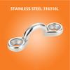 2pcs Wire Eye Strap Boat Resistant Loops Rustproof Anti-Corrosion Hard Tie Hardware Wear-Resistance Marine Casting