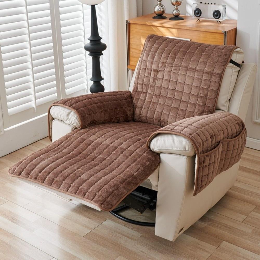 Non-Slip Armchair Cover Flannel Plush Plush Chair Covers New Sofa Slipcovers Home Use