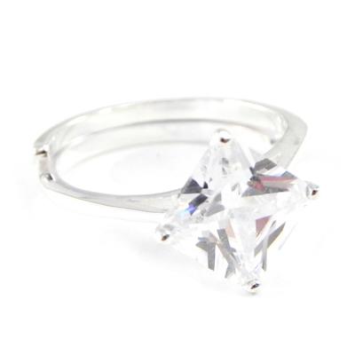 Bague Argent 'Unique' Blanc