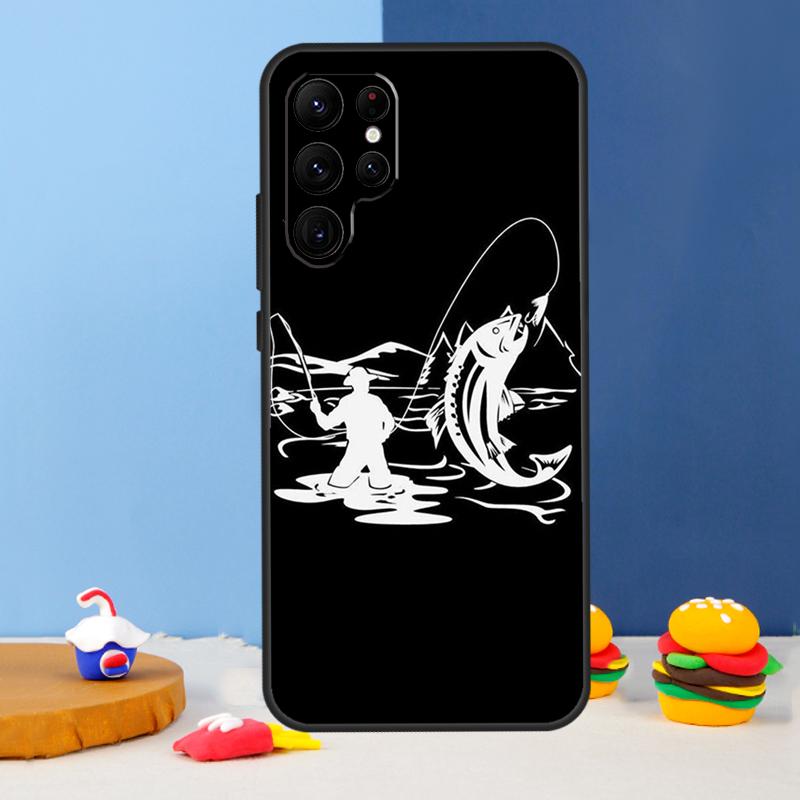 Fishing Fisherman Phone Case For Samsung Galaxy S24 S25 Ultra S9 S10 S20 S22 S21 S23 Plus S24 FE Cover Coque