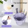 Makeup Brush Cleaning Bowl Foldable Silicone Brush Cleaning Cup Makeup Brush Drying Rack Portable Cosmetic Organizer for Home Travel