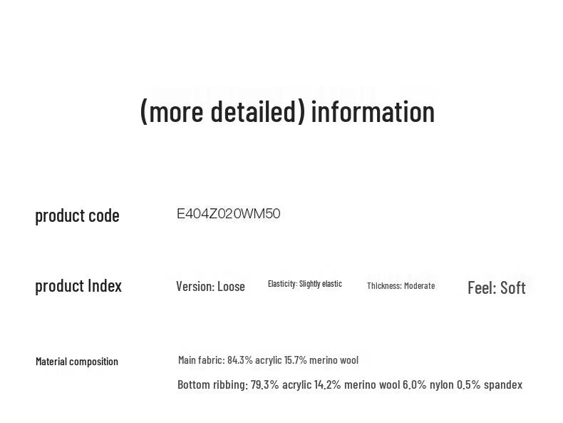 Sancai 2025 Winter Women's Hooded Zipper Knit Cardigan