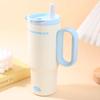 Big Mac Bingba Cup Stainless Steel Thermos Cup Large Capacity Portable Macaron Straw Cup
