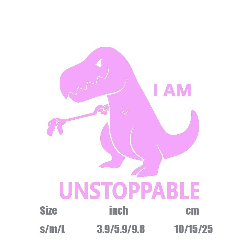 "I AM UNSTOPPABLE"Dinosaur stickers,For Car Door And Window Decoration Stickers Car Accessories decal