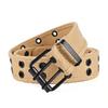Men and women double-breasted belt double-hole middle-aged and young men's tooling trend punk pink buckle belt