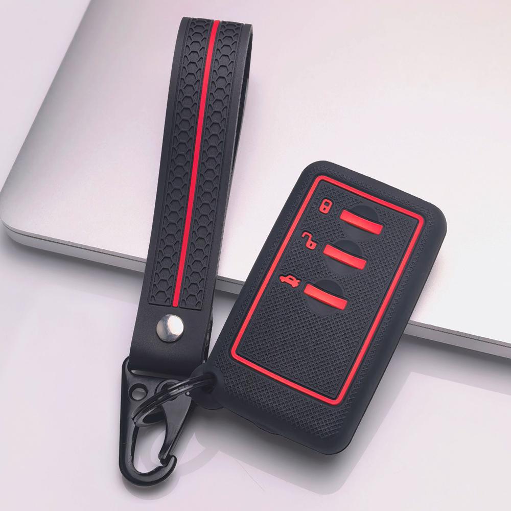 Smart Key Fob Cover for Subaru BRZ Legacy XV Ascent WRX Forester Outback Crosstrek with Keychain Shockproof Wear Resistant Remote Key Case Protector