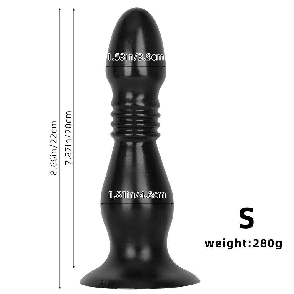Extra Large Anal Plug with Suction Cup, Black Giant Butt Plug Sex Toy for Beginners and Advanced