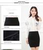 Plus Size Professional Black Midi Bodycon Skirt for Spring/Summer - OL Commute One-Step Skirt