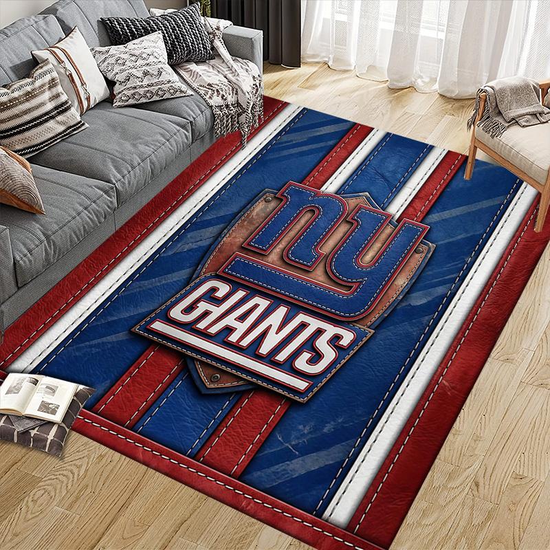 New York Giants2 Flanellmuster Quadratischer Teppich, Läufer, Teppich für Wohnzimmer Schlafzimmer Sofa Spielzimmer Dekor, Rutschfeste Fußmatte 70x100cm( 27x39in ) brown
