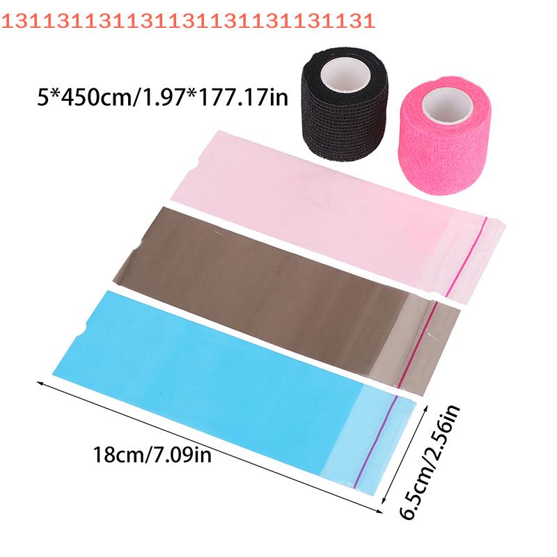100Pcs Tattoo Machine Covers with Tape Wrap Large Pen Bags And 4Pcs Grip Wrap Combination Pen Sleeves for Tattoo Artists