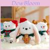 Christmas Plush Bear Snowman Soft Toy With Pp Cotton Filling For Holiday Gift