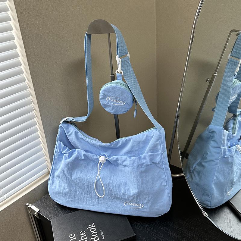 Plátená taška tote vo veľkom štýle v kórejskom štýle - 2025 Jesenná skladaná niche taška cez rameno/crossbody