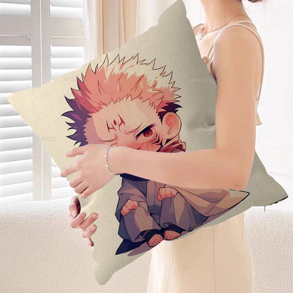 Anime Character Jujutsu Kaisen Ryomen Sukuna Pillow Cushion Cover Pillowcase Living Room Sofa Home Decor Customized