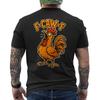 Funny F-Awk-F Chicken F-Caw-F Rooster Pun Retro Raven Rooster Humor Joke ON BACK