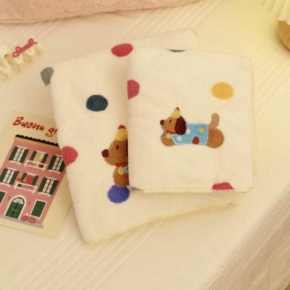 Absorbent Coral Fleece Bath Towel Cartoon Puppy Pool Towel Skin Friendly Soft Towel Set  Girls