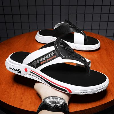Mode CYYTL Herren Flip Flops Lässige Sommer Sandalen Hausschuhe Leder Plateau Outdoor Strand Herrenschuhe Rutschfest Indoor Luxus Sport Flach