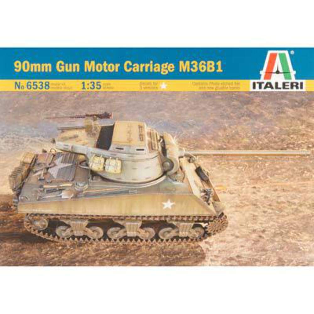 

Tamiya Italeri 1/35 Military Series No. 6538 90mm GMC M36B1 Plastic Model 38538