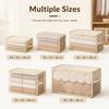 Transparent PVC Clothes Storage Bag Foldable Wardrobe Organizer With Zipper Handle For Quilts Blankets And Seasonal Home Storage And Daily Use