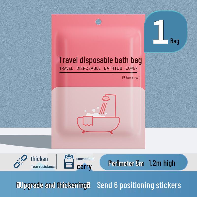 

Extra Large Thick Disposable Bath Tub Cover Bag for Travel or Home