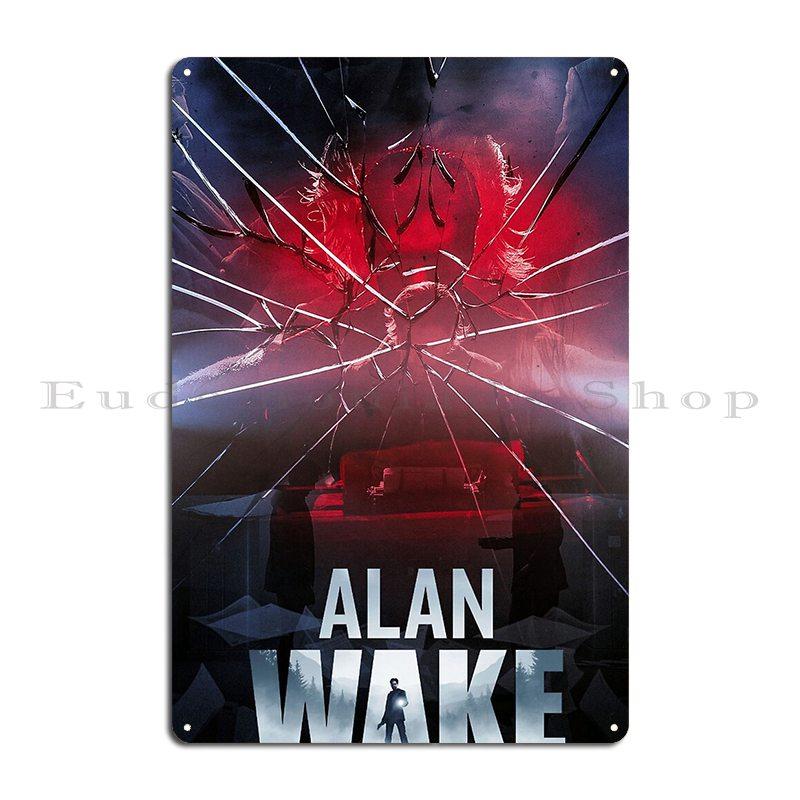 003 Alan Wake 2 90-tals Skräckspel Skriv inte Alan Wake på The Taken Metallplakett Biografplaketter Design Grotta Plåtskylt Poster