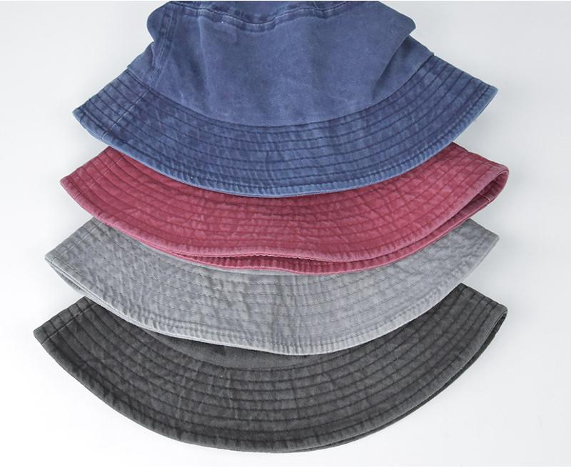 Vintage Baumwolle Fischerhut Unisex Sonnenhut Outdoor Bucket Hat Vier Jahreszeiten Canvas Kappe Fh301-1 Schwarz