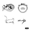 Metal Stainless Steel Chastity CB Flat Lock Patch Cage, Male Lock, Chastity Lock, Load-bearing Exercise Adult Sex Toy