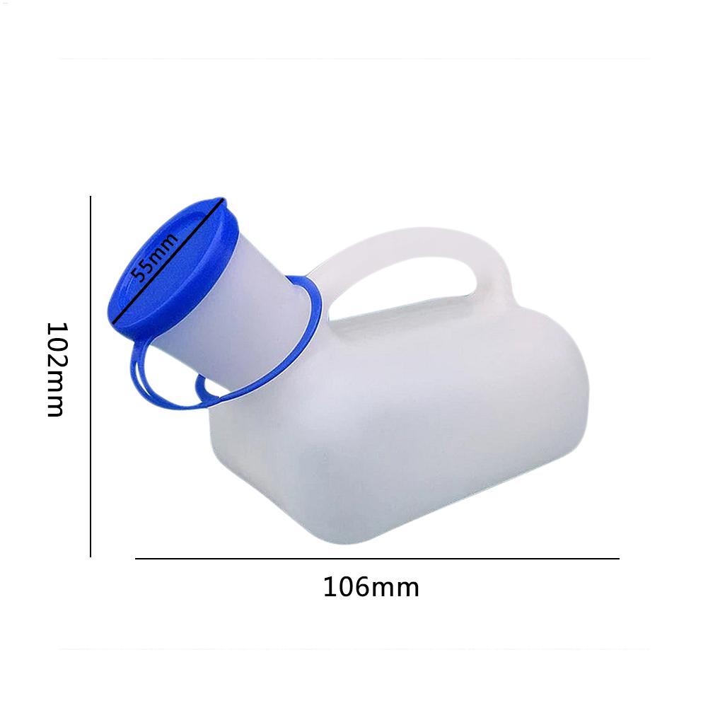New Portable Urinal 1000ml Urine Container with Funnel Lid  Large Capacity Camping Travel Urinary Bottle Urinal Storage