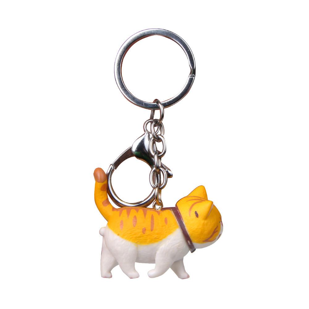 Cute Cartoon Kitten Cat Key Chain Series Fat Japanese Cat Keychain Car Bag Keyring Holder Gifts