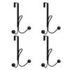 4Pcs Over Door Hooks Featuring Protective Sponge Inserts Fit Door 1.2 To 1.4 Inches Wide Metal Construction Rust Proof